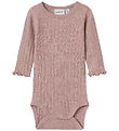 Name It Bodysuit l/s - Wool/Silk - Rib - NbfWossa - Antler Name It Bodysuit l/s - Wool/Silk - Rib - NbfWossa - Antler
