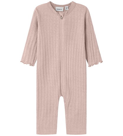 Name It Pyjamapak - Wol/Zijde - Rib - NbfWossa - Shadow Grijs