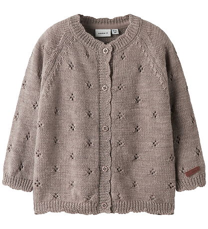 Name It Cardigan - Wool - Knitted - NbfWrilla - Satellite w. Hul