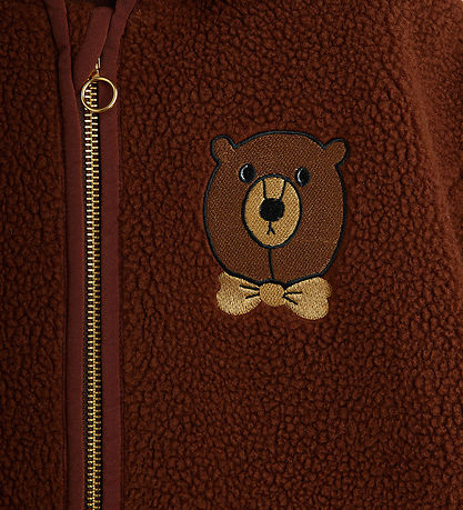 Mini Rodini Fleece Jacket - Bear - Brown