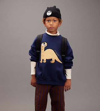 Mini Rodini Peysa - Dino - Blátt