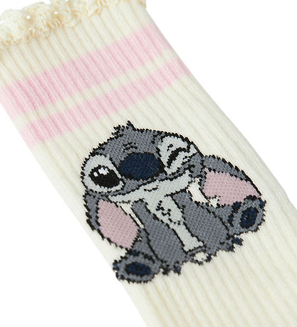 Name It Socks - NkfAkini - Cloud Dancer/Sweet Dreams w. Stitc