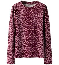 Name It Blouse - NkfNuni - Grape Shake w. Leopard Print