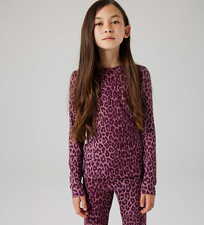 Name It Blouse - NkfNuni - Grape Shake w. Leopard Print Name It Blouse - NkfNuni - Grape Shake w. Leopard Print