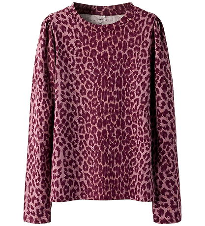 Name It Blouse - NkfNuni - Grape Shake w. Leopard Print Name It Blouse - NkfNuni - Grape Shake w. Leopard Print
