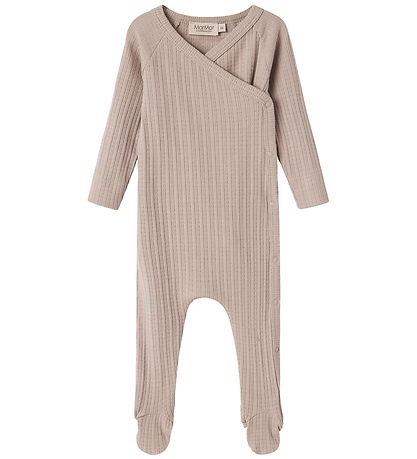 MarMar Jumpsuit w. Feet - Pointelle - Rubello - Soft Beige MarMar Jumpsuit w. Feet - Pointelle - Rubello - Soft Beige