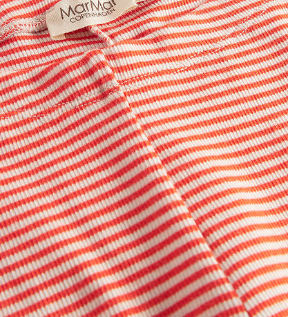 MarMar Leggings - Rib - Modal - Röd Stripe