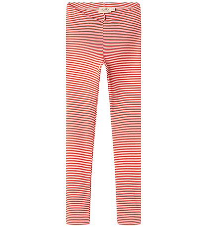 MarMar Leggings - Rib - Modal - Röd Stripe