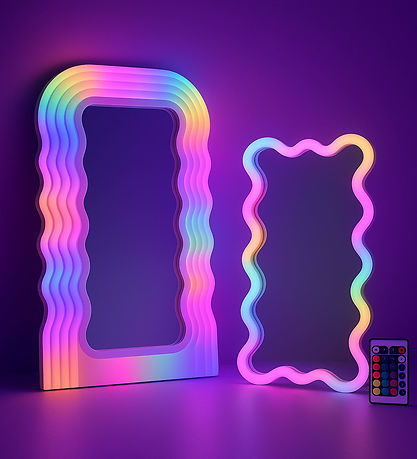 Miroir av. Lumière Lalarma - Magie Glow Miroir - Grand Miroir av. Lumière Lalarma - Magie Glow Miroir - Grand