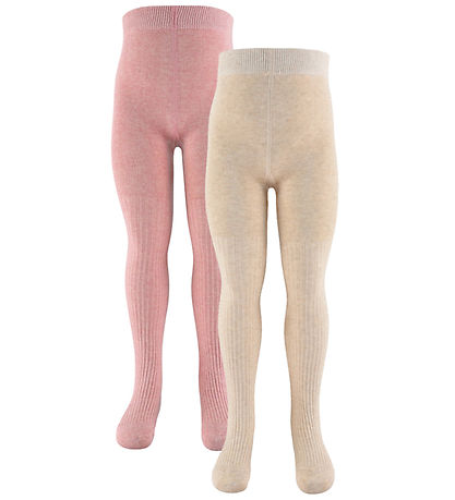 Konges Sløjd Tights - 2-Pack - Rib - Rose Mix Konges Sløjd Tights - 2-Pack - Rib - Rose Mix