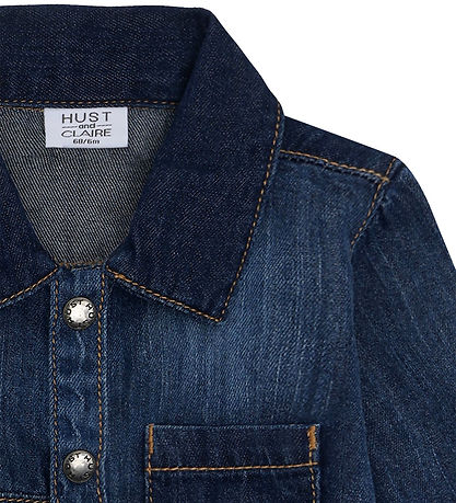 Hust and Claire Shirt Bodysuit l/s - Denim - Bertil - Blue Denim Hust and Claire Shirt Bodysuit l/s - Denim - Bertil - Blue Denim