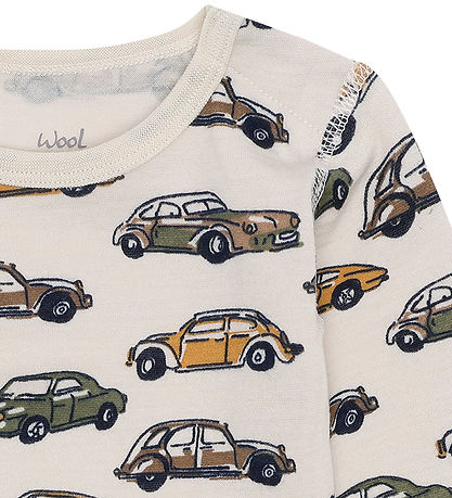 Hust and Claire Bodysuit l/s - Wool - HCBo Cars - French Oak