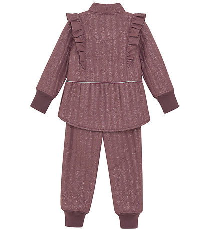 En Fant Thermo föt - Rose Taupe M. Rifflur/Glitter