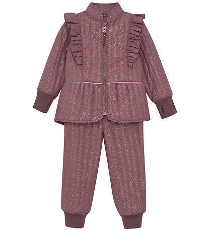 En Fant Thermo föt - Rose Taupe M. Rifflur/Glitter