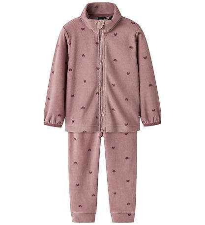 Name It Fleece Suite - NmnSpektra - Woodrose w. Hearts Name It Fleece Suite - NmnSpektra - Woodrose w. Hearts