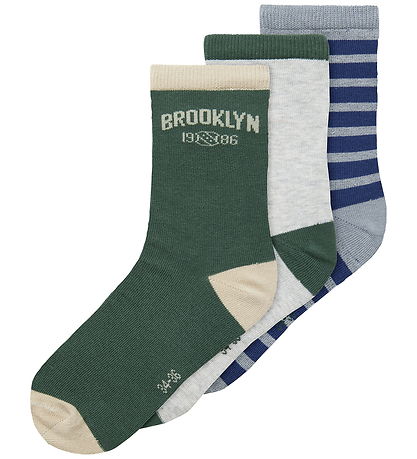 Name It Socks - NkmNols - 3-Pack - Grey Melange/Garden Topiary Name It Socks - NkmNols - 3-Pack - Grey Melange/Garden Topiary