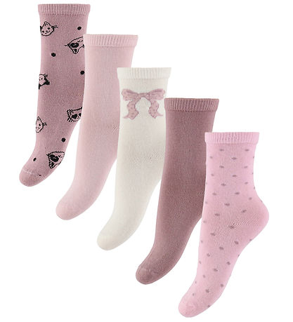 Name It Socks - 5-Pack - NmfVinni - Cloud Dancer/Bow Name It Socks - 5-Pack - NmfVinni - Cloud Dancer/Bow