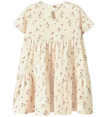 Robe Lil' Atelier - Rib - NmfLavo -Tourterelle av. Roses