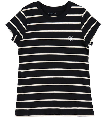 Calvin Klein T-shirts - 2-Pack - Pink/Black w. Stripes