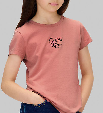 T-Shirt Calvin Klein - Script Logo - Brandied Apricot T-Shirt Calvin Klein - Script Logo - Brandied Apricot