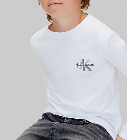 Calvin Klein Blússa - Einræða um bringuna - Bright White