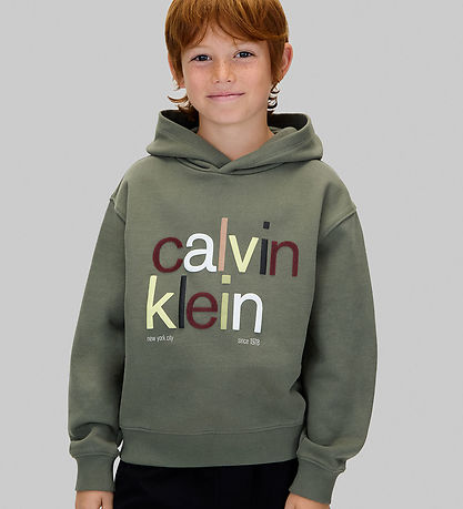 Sweat à Capuche Calvin Klein - Couleur Logo - Thym Green Sweat à Capuche Calvin Klein - Couleur Logo - Thym Green