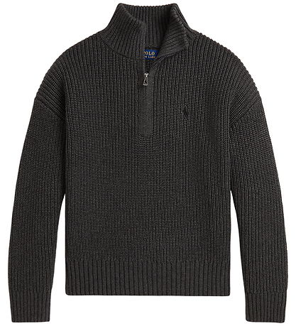Polo Ralph Lauren Bluse m. Reißverschluss - Strick - Windsor Hea
