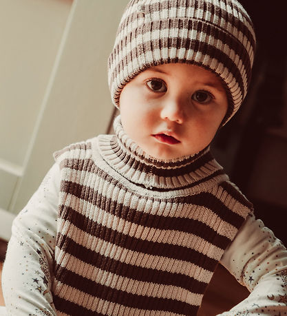 That's Mine Halsvärmare - Stickad - Rib - Ivan - Brown Stripe