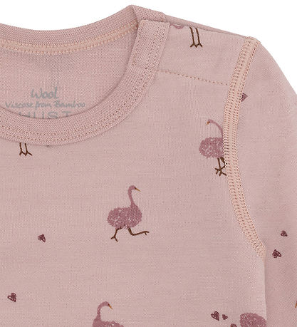Hust and Claire Bodysuit l/s - Wool/Bamboo Viscose - HCBaloo Ost