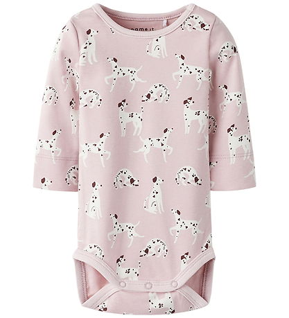 Name It Bodysuit l/s - NbfKilas - Bleached Mauve/Cloud Dancer w.