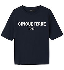 T-Shirt LMTD - NlfFaca - Dark Sapphire av. Blanc T-Shirt LMTD - NlfFaca - Dark Sapphire av. Blanc