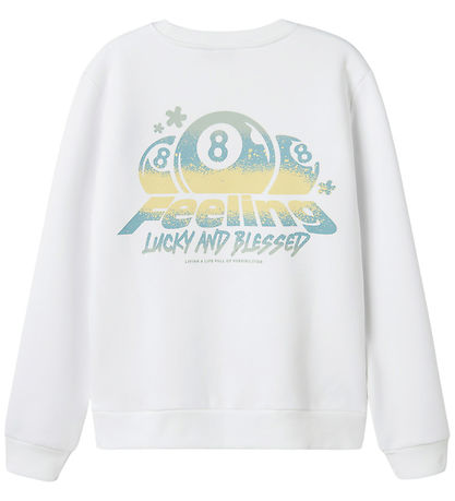 Sweat-shirt LMTD - NlmFeelin - Bright White av. Imprimé Sweat-shirt LMTD - NlmFeelin - Bright White av. Imprimé