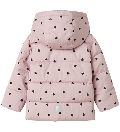 Name It Puffer Jacket - NmfMonday - Violet Ice w. Hearts