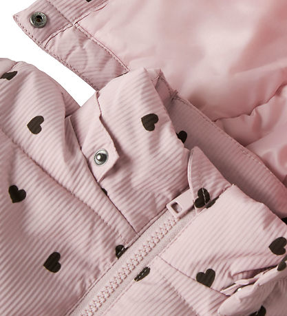 Name It Puffer Jacket - NmfMonday - Violet Ice w. Hearts