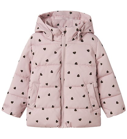 Name It Puffer Jacket - NmfMonday - Violet Ice w. Hearts Name It Puffer Jacket - NmfMonday - Violet Ice w. Hearts