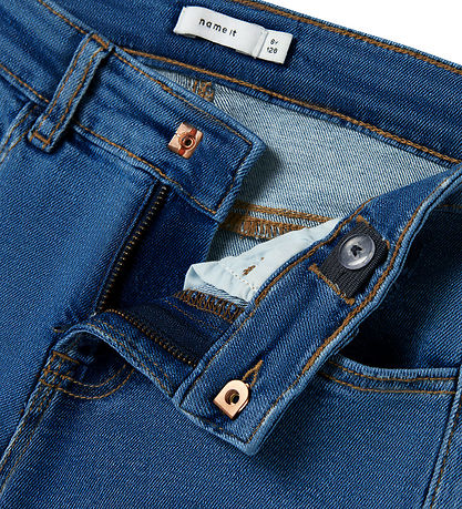 Jeans Name It - NkfRose - Dark Blue Denim av. Fleurs