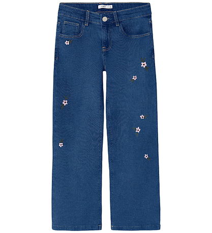 Jeans Name It - NkfRose - Dark Blue Denim av. Fleurs