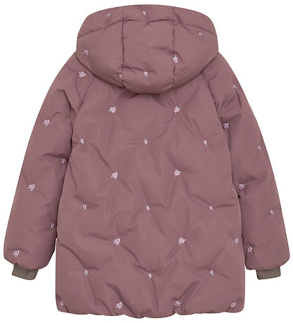 En Fant Vadderad jacka - Rose Taupe m. Blommor