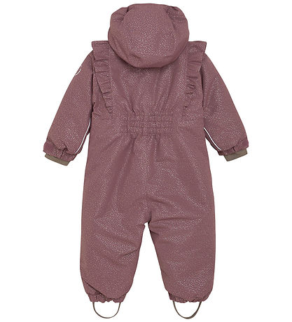 En Fant Snowsuit - Rose Taupe w. Gold Dots