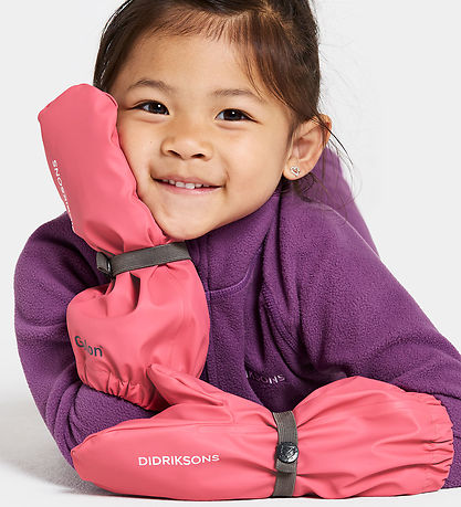 Didriksons Mittens w. Fleece - PU - Pileglove - Dusty Azalea