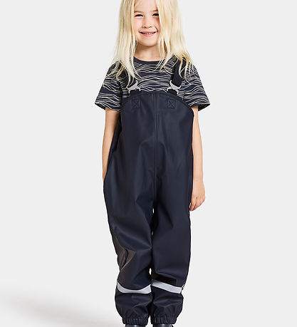 Didriksons Rain Pants w. Suspenders - PU - Plumber - Navy Didriksons Rain Pants w. Suspenders - PU - Plumber - Navy