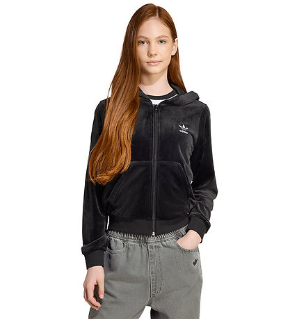 Sweat à Capuche adidas Originals - Velours Z Hoodie - Noir/Blanc