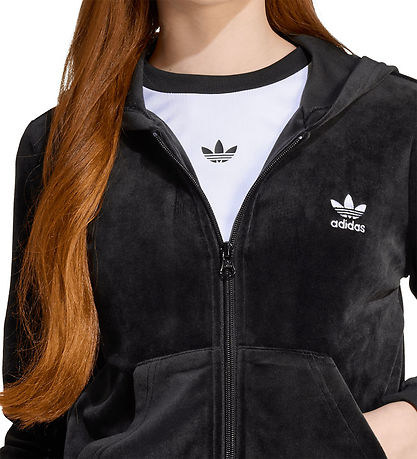Sweat à Capuche adidas Originals - Velours Z Hoodie - Noir/Blanc