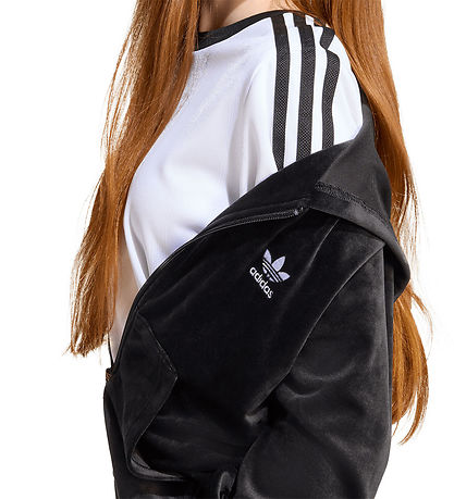 Sweat à Capuche adidas Originals - Velours Z Hoodie - Noir/Blanc