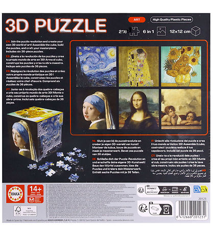 Educa 3D Puzzlespiel - 216 Teile - Würfel Art