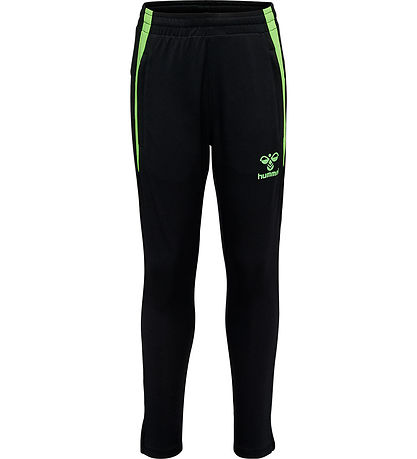 Hummel Trainingsbroek - hmlLood - Black/Green Gekko