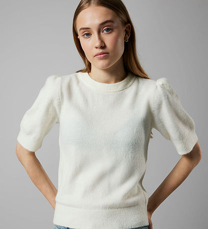 LMTD T-shirt - Stickad - NlfLodet - Antique White