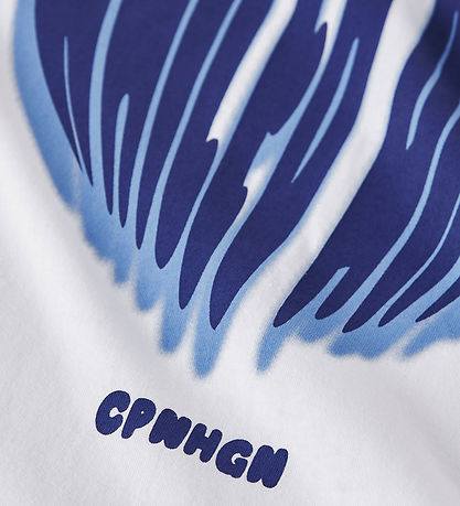 LMTD T-shirt - NlfHeart - Bright White/Blue