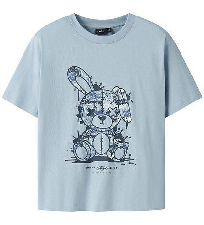 T-Shirt LMTD - NlfTedi - Blue Brouillard av. Imprimé T-Shirt LMTD - NlfTedi - Blue Brouillard av. Imprimé