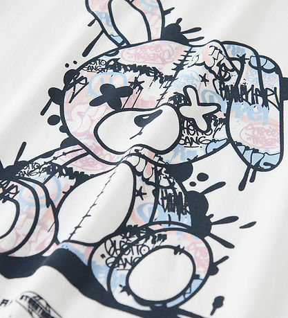 LMTD T-shirt - NlfTedi - Bright White w. Print